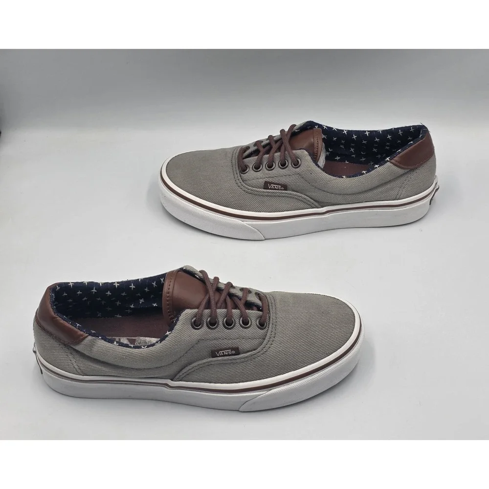 Vans Gray Brown Sneakers Men's 6.5 Women's 8 Low Top Casual 721356